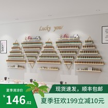 Nordic ins nail shop table and chair set Special price Economical single and double marble nail table Wrought iron manicure table