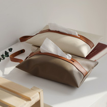Simple color picture Tissue Bag car tissue box drawing box hanging model room decoration tissue cover leather tissue box