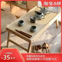 Kang table small coffee table balcony window table solid wood tatami Japanese small tea table sitting floor bedroom folding and room low table