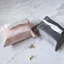  Pumping paper bag tissue box tissue bag Nordic ins household living room creative car cute car fabric hanging pumping paper