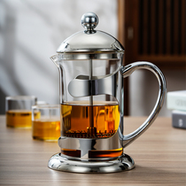 Yafeng Yas pot glass bubble teapot stainless steel heat-resistant tea brewer press pot coffee pot teapot filter pressure teapot