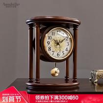 Chinese retro clock creative clock desktop clock clock living room table set desktop home European sitting clock watch ornaments