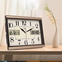 Home clock home silent student creative bedside clock simple fashion multifunctional electronic temperature and humidity station clock