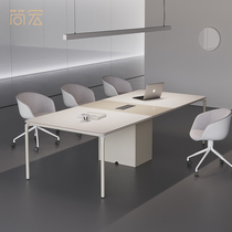 Conference table long table simple modern office table and chair combination small long table meeting room bar training negotiation light luxury