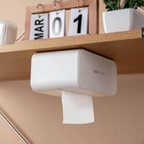 Nordic Free Stiletto Kitchen Wall-mounted Tissue Box Toilet Bathroom Pumping Paper Box No Mark-upholstered paper towel containing box