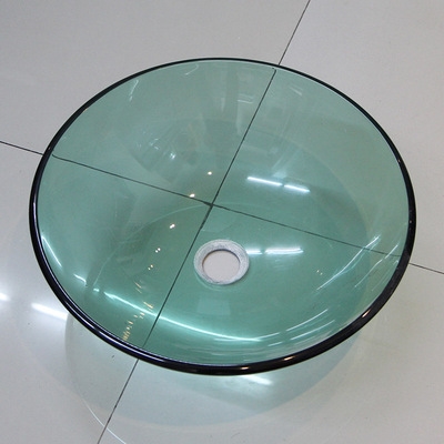 Steel V glass wash basin upper basin wash face round basin economical bathroom balcony Lotus Art Basin