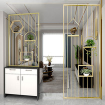 Nordic screen partition Light luxury entrance Wrought iron living room Dining room hollow shelf washstand partition decoration