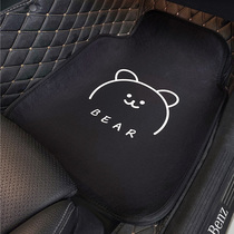 Car mat cute interior decoration products easy to clean anti-dirty wear-resistant non-slip single-piece car mat carpet type