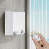 Invisible clothesline indoor non-perforated telescopic clothes hanger balcony drying clothes hanger toilet coat rope