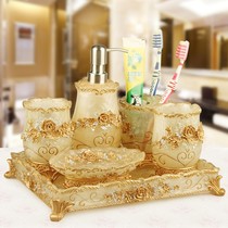 Bathroom wash set Nordic bathroom Home bathroom five-piece set Bathroom light luxury European creative wash cup set