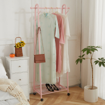 Hanging clothes hanger indoor storage Nordic light lavish bedroom clothes hat rack floor clothes hanger removable hanging clothes hanger Sub-iron art