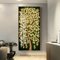 Xuan Guan Decoration Painting into the family Xuanguan gangway Modern Brief Vertical Version of the Mural Nordic Light Extravagant Crystal Porcelain Inlaid Drilling and Hanging Painting