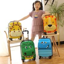 Childrens trolley box Boy suitcase Cartoon cute suitcase Primary school student universal wheel boarding box Girl portable