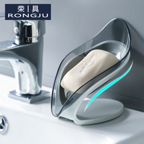 Leaf soap box creative drain bathroom punch-free soap tray home toilet dormitory leaf drainage soap rack