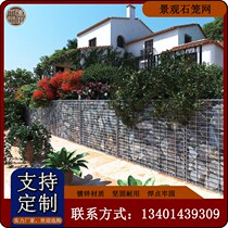 Electric welding stone cage mesh galvanized lead wire Renault pad anti-rust view stone cage mesh river embankment Slope garbine cage mesh wall