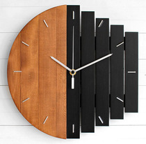 Abstract industrial style simple creative large wall clock living room bedroom wall personality wooden clock quartz clock wall watch
