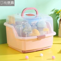 Large baby food supplement tools storage box tableware rack baby with lid dustproof food box supplies dry