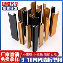 9 li 18 wall panel metal decorative lines card wood finish Aluminum alloy edging closure strip pressure strip I-word Yang angle