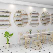 Nail art cabinet display cabinet Nail oil glue shelf placement shelf wall hanging net red shop placement shelf wall