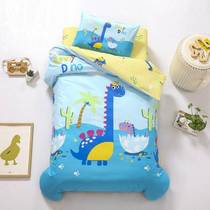 Cartoon dinosaur pure cotton childrens kit kindergarten quilt three pieces baby nap entering the kindergarten cotton bedding six-piece set