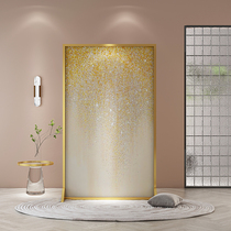 Screen partition living room modern simple light luxury mobile cover office bedroom entrance glass aluminum alloy seat screen