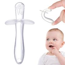 Baby molar stick Baby brushing glue Bite bite music food grade full silicone tooth fixing device Natural non-toxic toy