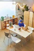 Medieval Computer Desk Desk Stainless Steel Table Industrial Wind Desk Conference Table Long Table Purse House Ins Nets Red