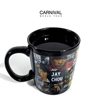 Jay Chou water Cup magic cup double screen heating color change creative ceramic coffee cup mug mug