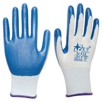 Xingyu gloves N518 dipped labor protection gloves wear-resistant nitrile thickened waterproof and oil-proof mechanical work gloves thin