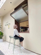 Durable Lifting Window Full Window Kitchen Glass Door Fast Food Restaurant Convenient Customizable Decorative Bar Bearing Folding Window