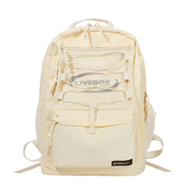 LIVEBOX Double shoulder bag Female college students Ins Day high school junior high school high capacity computer travel backpack