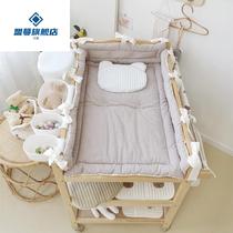 Neonatal diaper bed beds with multi-functional pure cotton mattress baby bath and touch baby shower table