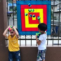 Childrens Dart Sticky Ball Target Kindergarten Sports Toys Indoor Outdoor Game Sucker Throwing Sticky Target Cloth