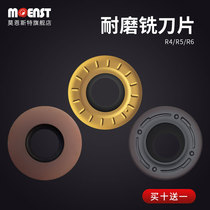 CNC milling blade R5R4 hard alloy RPMT1003 round knife grain R6 stainless steel die steel quenching knife wear resistance
