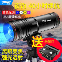 Night fishing lights fishing lights purple light fishing lights high-power bait charging blue flashlight strong light