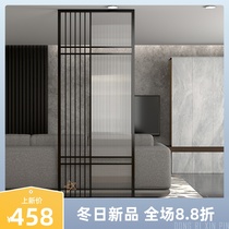 Minimal light luxury metal Changhong frosted glass screen art partition porch stainless steel carbon steel process can be customized