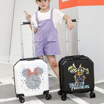 Password box children girl luggage pull rod female cute 2021 new travel line small light boy