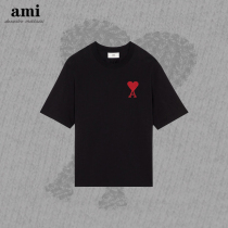O) Special) Rice discount) Shanghai bin ex-gratia Ami Paris big love embroidery short sleeve T-shirt male and female co-op