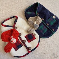 Send scarf Christmas autumn winter pet Yorkshire Teddy Bai Bear Bomei Schnauzer cat dog clothes Winter