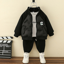 Boys jackets small and medium-sized childrens 2022 new quilted autumn and winter cotton-padded jacket baseball clothing baby thickened down jacket