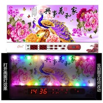 Digital perpetual calendar electronic clock Living room hanging clock silent home clock clock hanging clock ultra-thin day calendar