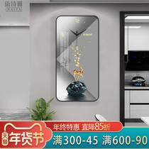 New product modern light luxury clock wall clock living room fashion 2022 new porch decorative painting high-end silent clock