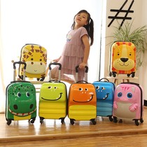 Cartoon cute childrens gift trolley case for men and women baby 18 inch universal wheel luggage suitcase support customization