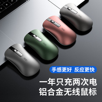 Aluminum alloy wireless mouse rechargeable buttons mute silent computer office games for men and women cute for Apple Mac Xiaomi Asus Lenovo Dell Microsoft Huawei notebook ipad