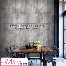 Nordic industrial wind retro cement gray wallpaper nostalgic iron clothing store Net Red live photo background wall wallpaper