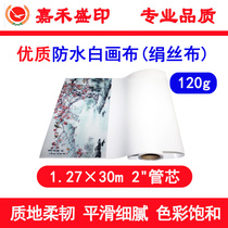 Color inkjet waterproof white canvas Silk cloth 1 27*30m White canvas for image art maps