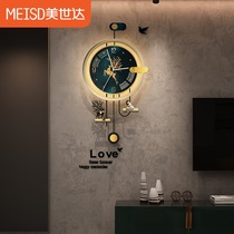 Nordic light luxury wall clock clock clock living room home Fashion Net red modern simple decoration personality creative clock