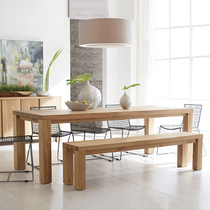 Solid Wood meeting table and chair combination 2021 New Nordic simple modern desk long bar computer desk office negotiation table