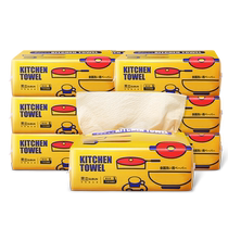 Fruit washing dishes paper towels disposable kitchen paper bamboo oar color unbleached water washable 100 smoke 6 packs 1200 sheets