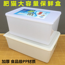 Fat cat crisper large capacity oversized extra large rectangular white refrigerator anti-string freezer commercial storage box